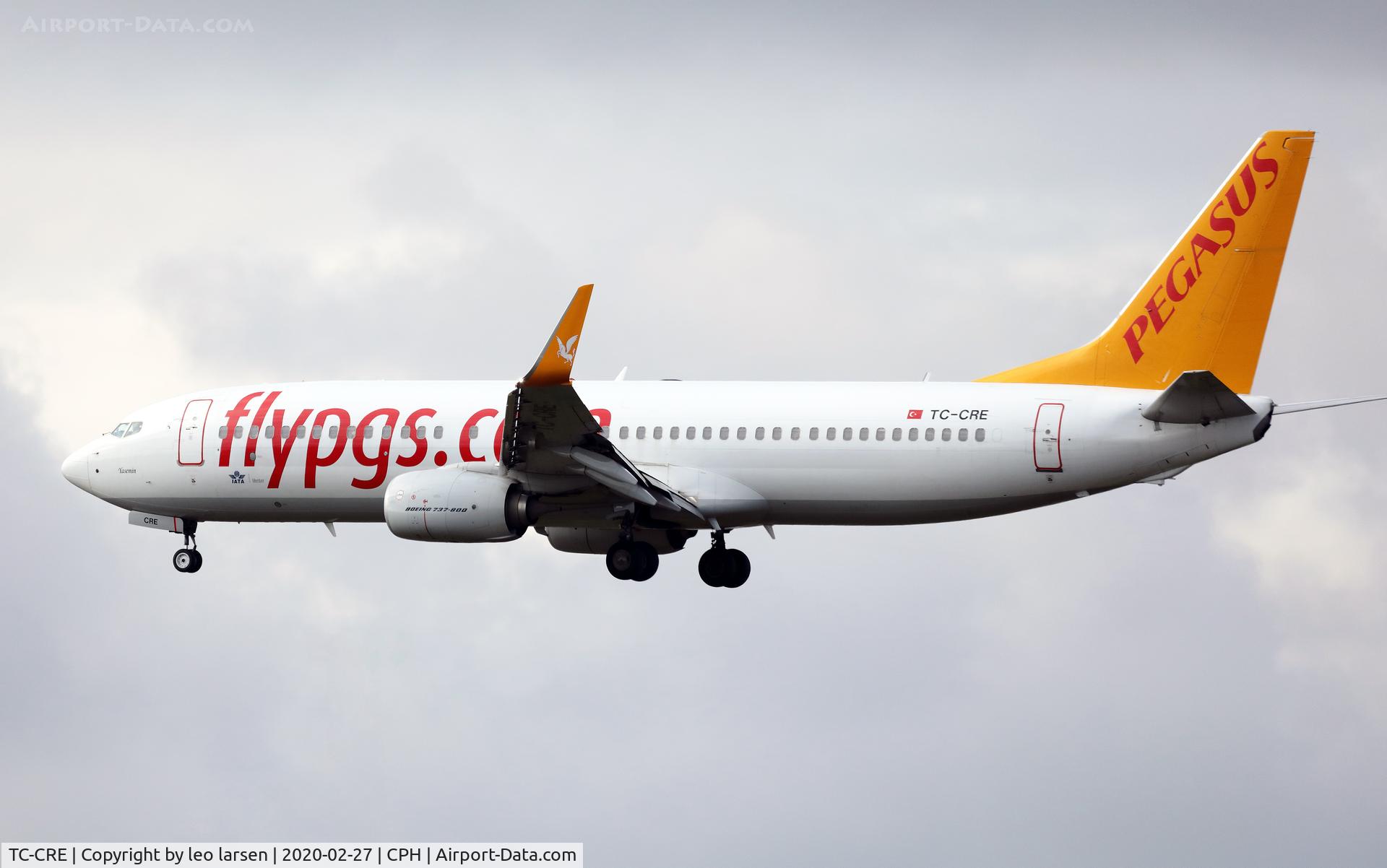 TC-CRE, 2018 Boeing 737-82R C/N 63703, Copenhagen 27.2.2020
