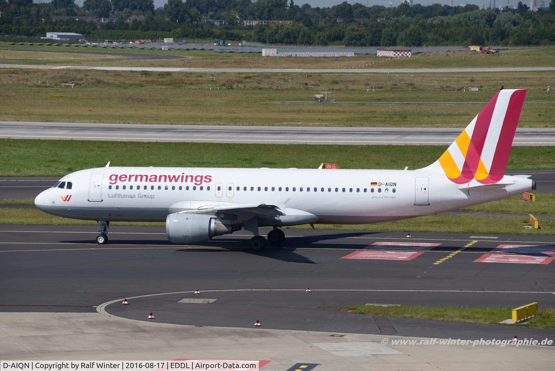 D-AIQN, 1991 Airbus A320-211 C/N 269, Airbus A320-211 - 4U GWI Germanwings stored TEV 01.11.2019 - 269 - D-AIQN - 17.08.2016 - DUS