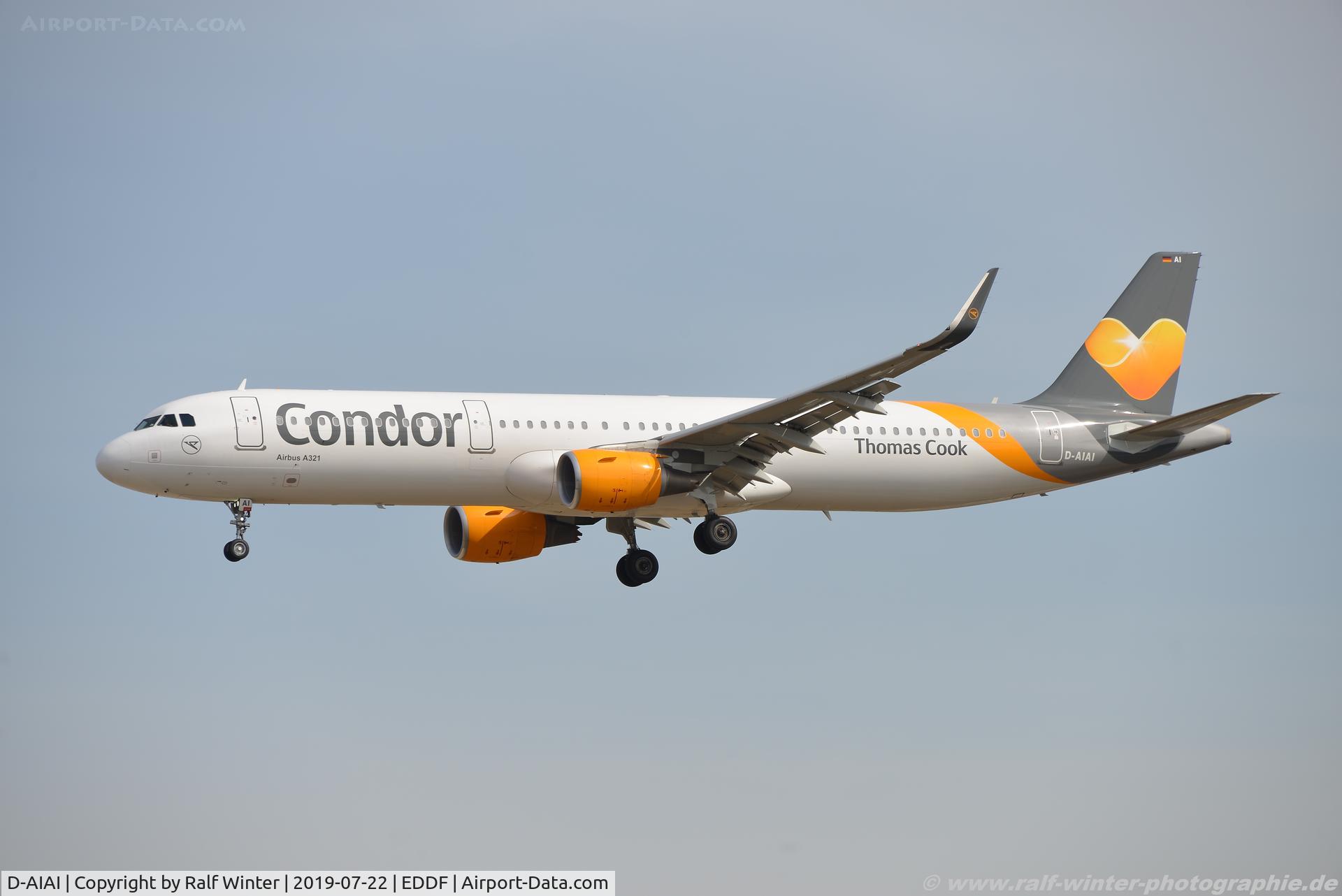 D-AIAI, 2016 Airbus A321-211 C/N 7127, Airbus A321-211(W) - DE CFG Condor 'Erbach-Odenwald - 7127 - D-AIAI - 22.07.2019 - FRA