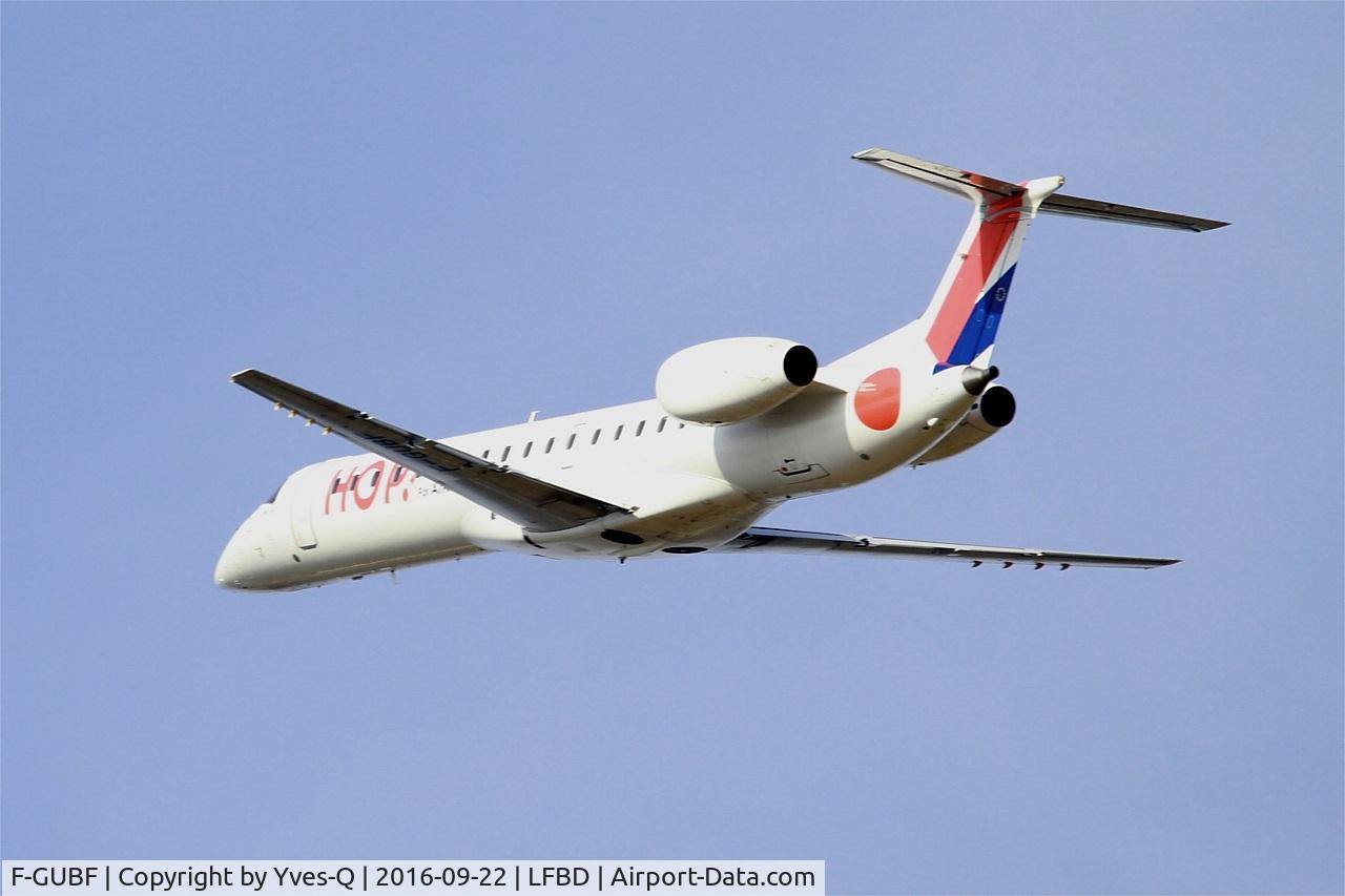 F-GUBF, 2002 Embraer EMB-145MP (ERJ-145MP) C/N 145669, Embraer EMB-145MP, Climbing from rwy 23, Bordeaux Mérignac airport (LFBD-BOD)