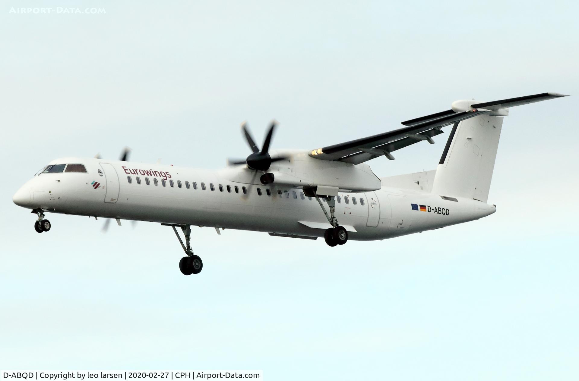 D-ABQD, 2009 De Havilland Canada DHC-8-402Q Dash 8 C/N 4234, Copenhagen 27.2.2020
