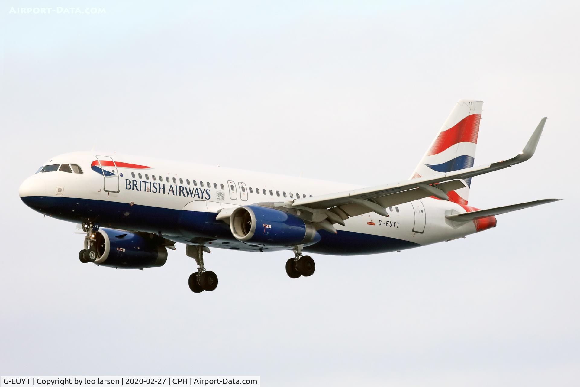G-EUYT, 2014 Airbus A320-232 C/N 5985, Copenhagen 27.2.2020
