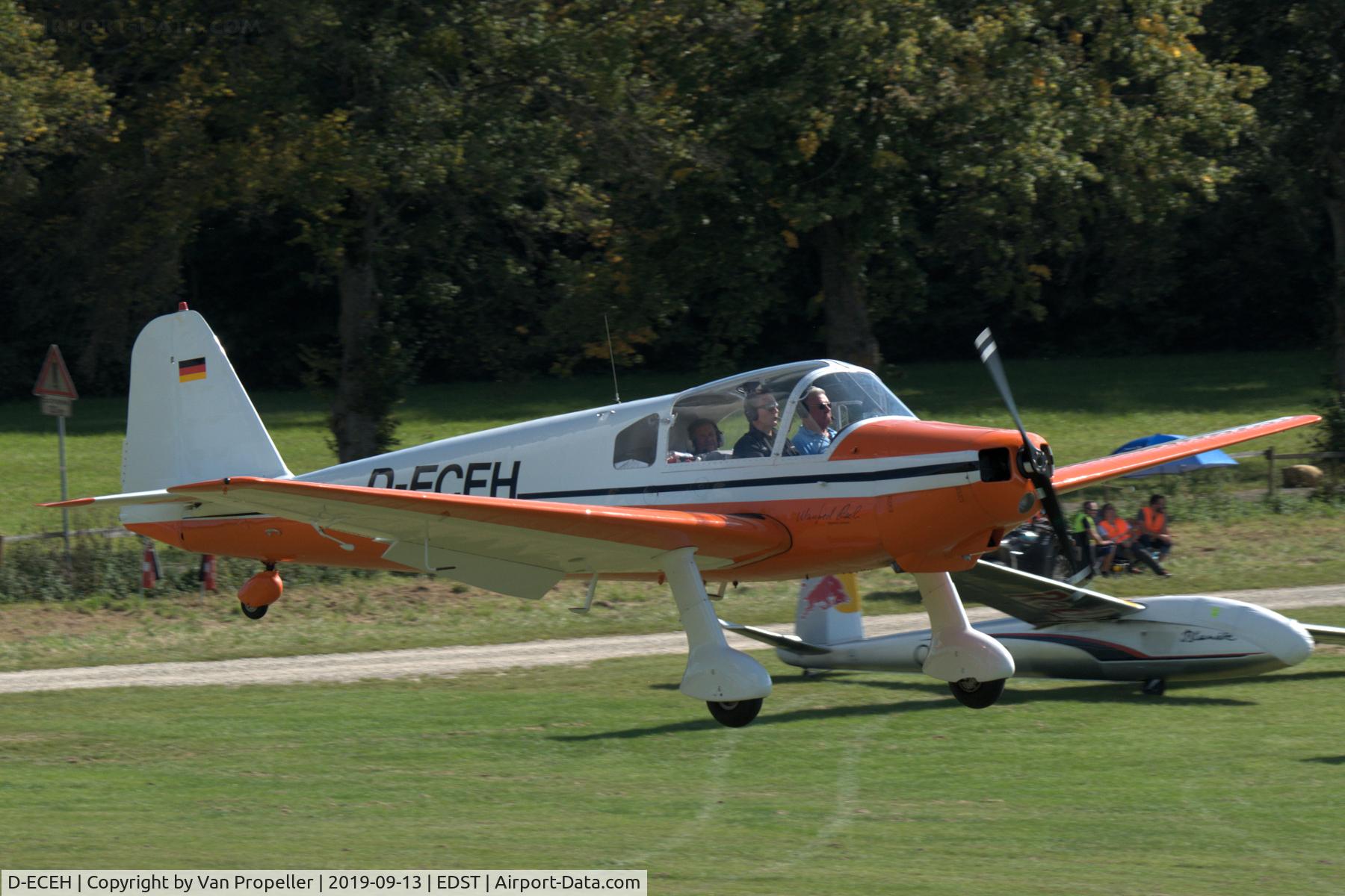 D-ECEH, 1959 Klemm KL-107C C/N 127, Klemm Kl 107 C landing at Hahnweide airfield, Germany. OTT 2019