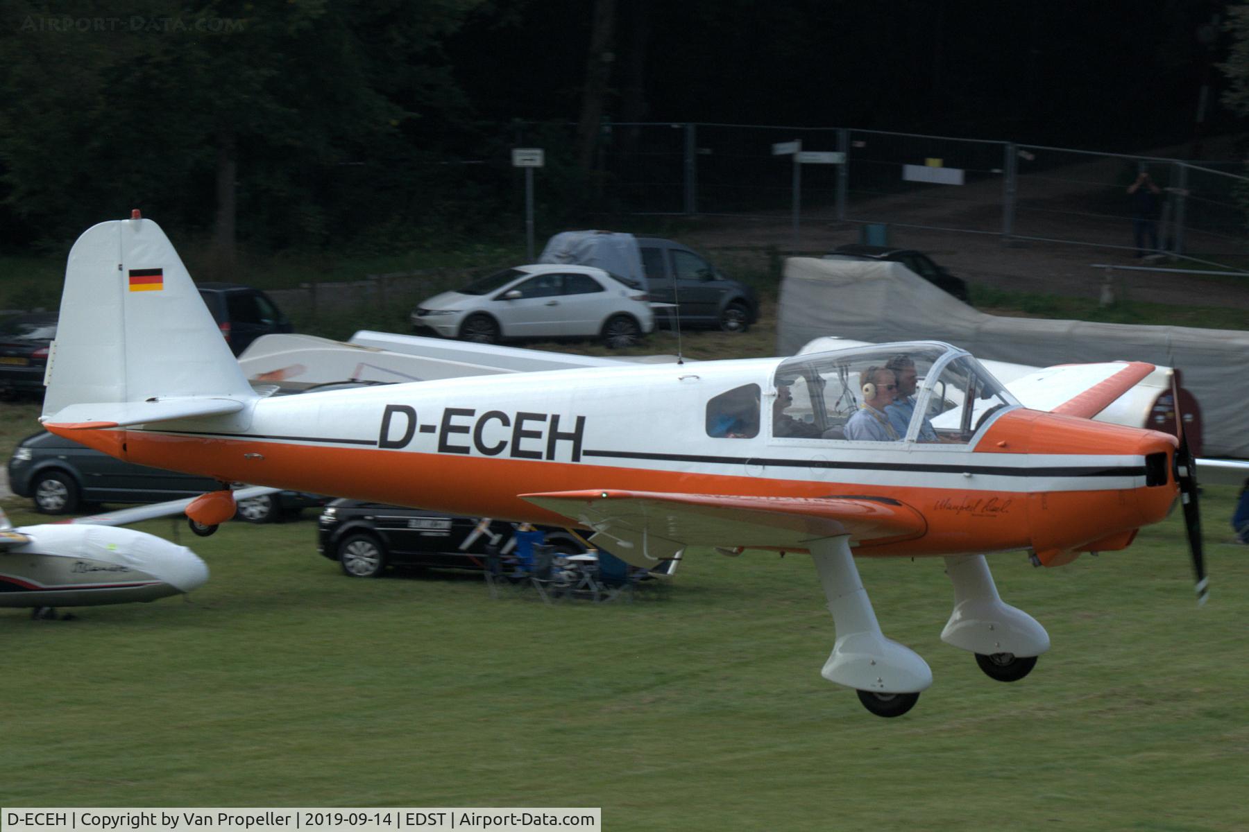 D-ECEH, 1959 Klemm KL-107C C/N 127, Klemm Kl 107 C landing at Hahnweide airfield, Germany. OTT 2019