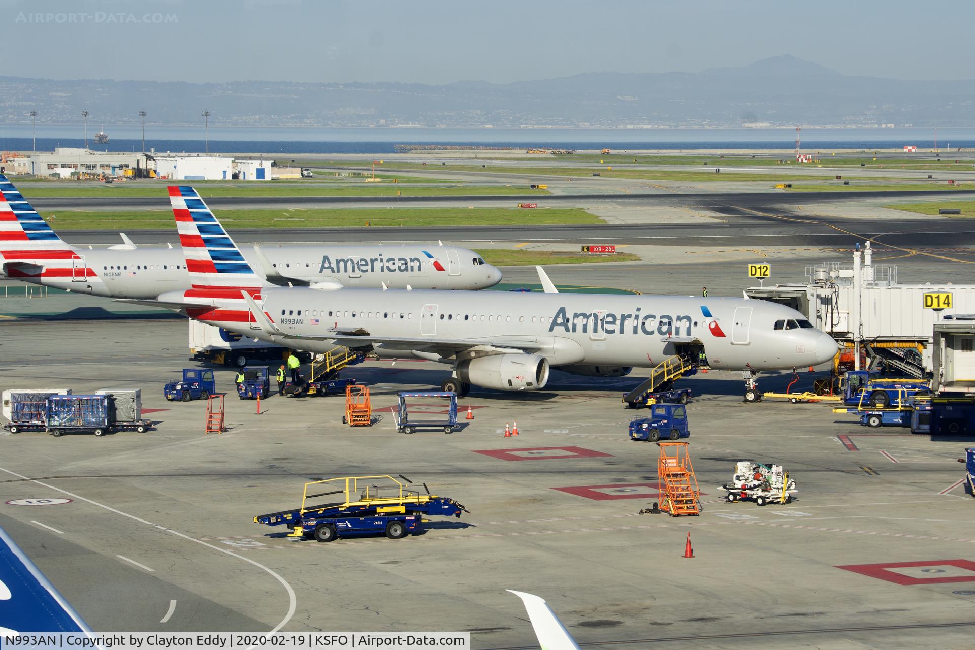 N993AN, 2016 Airbus A321-231 C/N 7188, Sky Terrace SFO 2020.