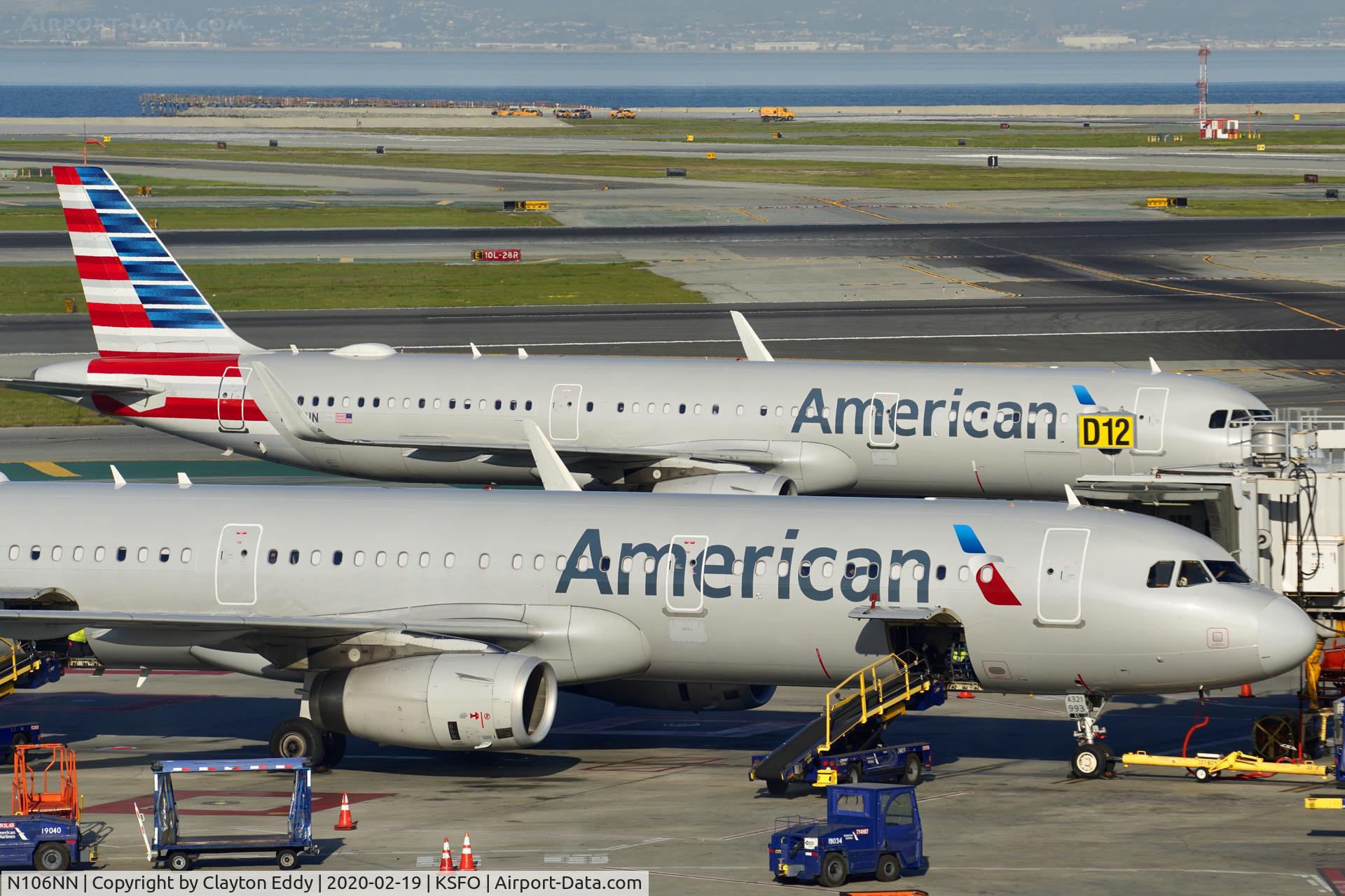 N106NN, 2013 Airbus A321-231 C/N 5932, Sky Terrace SFO 2020.