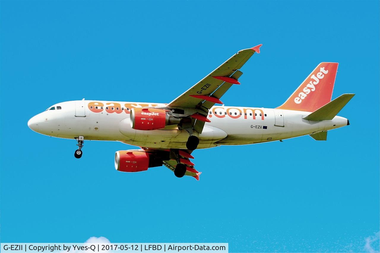 G-EZII, 2005 Airbus A319-111 C/N 2471, Airbus A319-111, Short approach rwy 23, Bordeaux-Mérignac airport (LFBD-BOD)