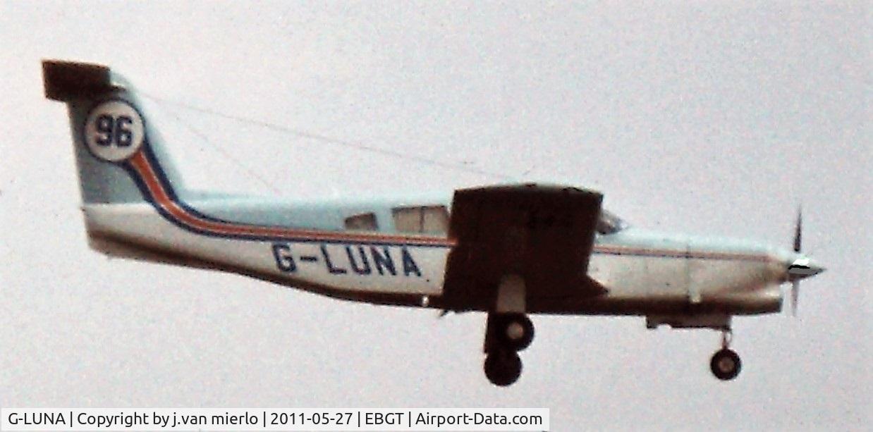 G-LUNA, 1979 Piper PA-32RT-300T Turbo Lance II C/N 32R-7987108, Landing at Ghent , Stella Air Race late '70s