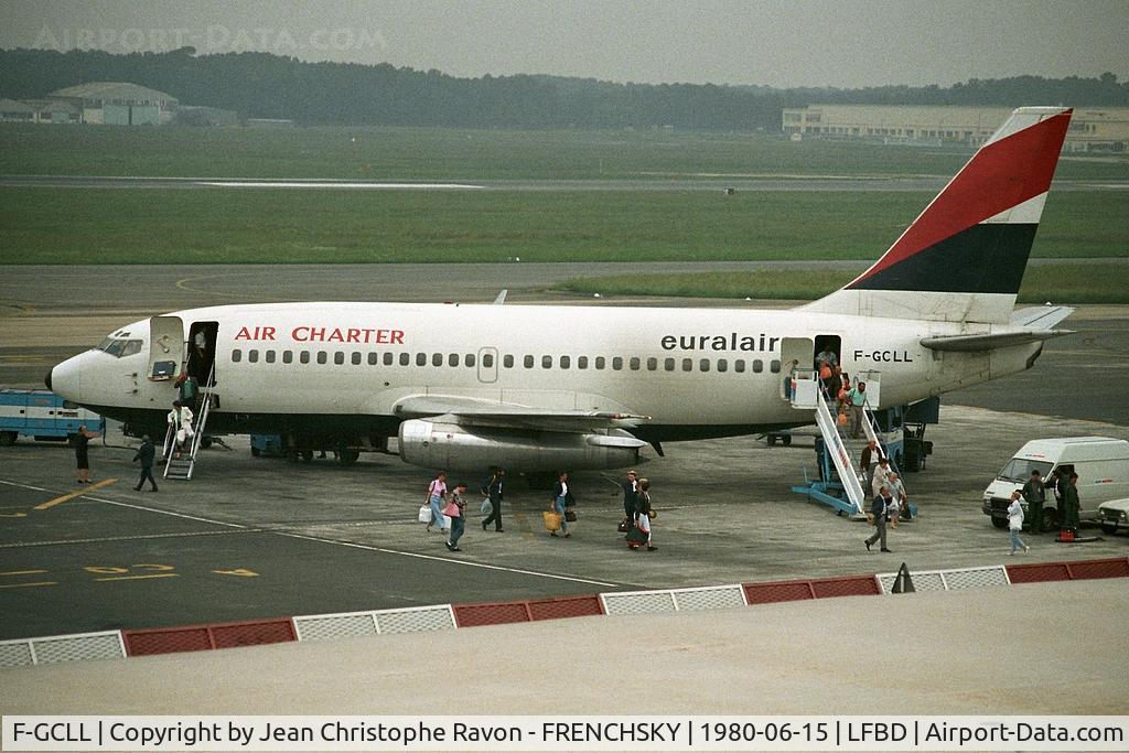 F-GCLL, 1968 Boeing 737-222 C/N 19064, dd 2/1980 seen at Kastrup with both Euralair and Air Charter titles May 1989.