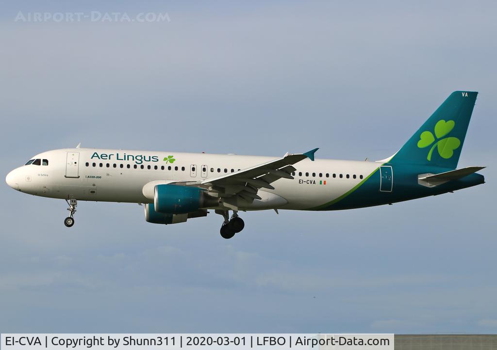 EI-CVA, 2000 Airbus A320-214 C/N 1242, Landing rwy 14R in new c/s