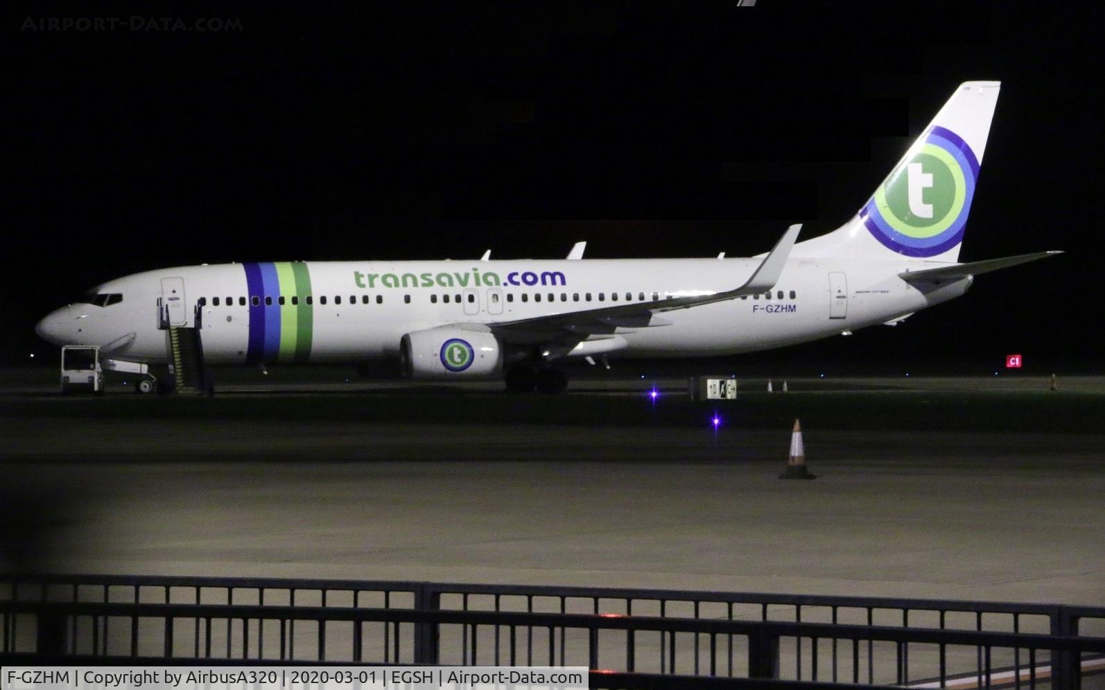 F-GZHM, 2014 Boeing 737-8K2 C/N 37792, Seen on stand shortly after arriving for KLM engineering