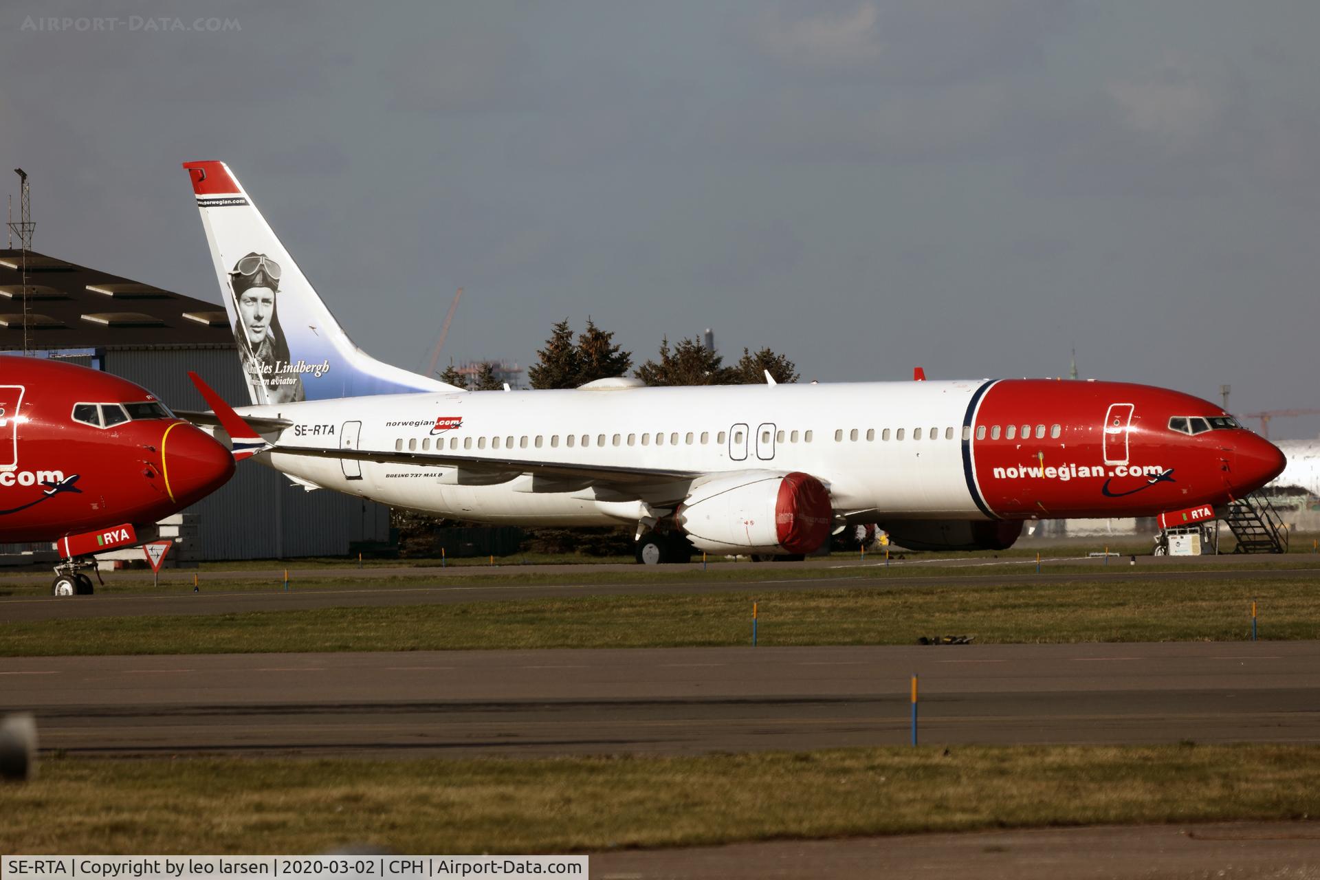 SE-RTA, 2018 Boeing 737-8 MAX C/N 42835, Copenhagen 2.3.2020 in storage.