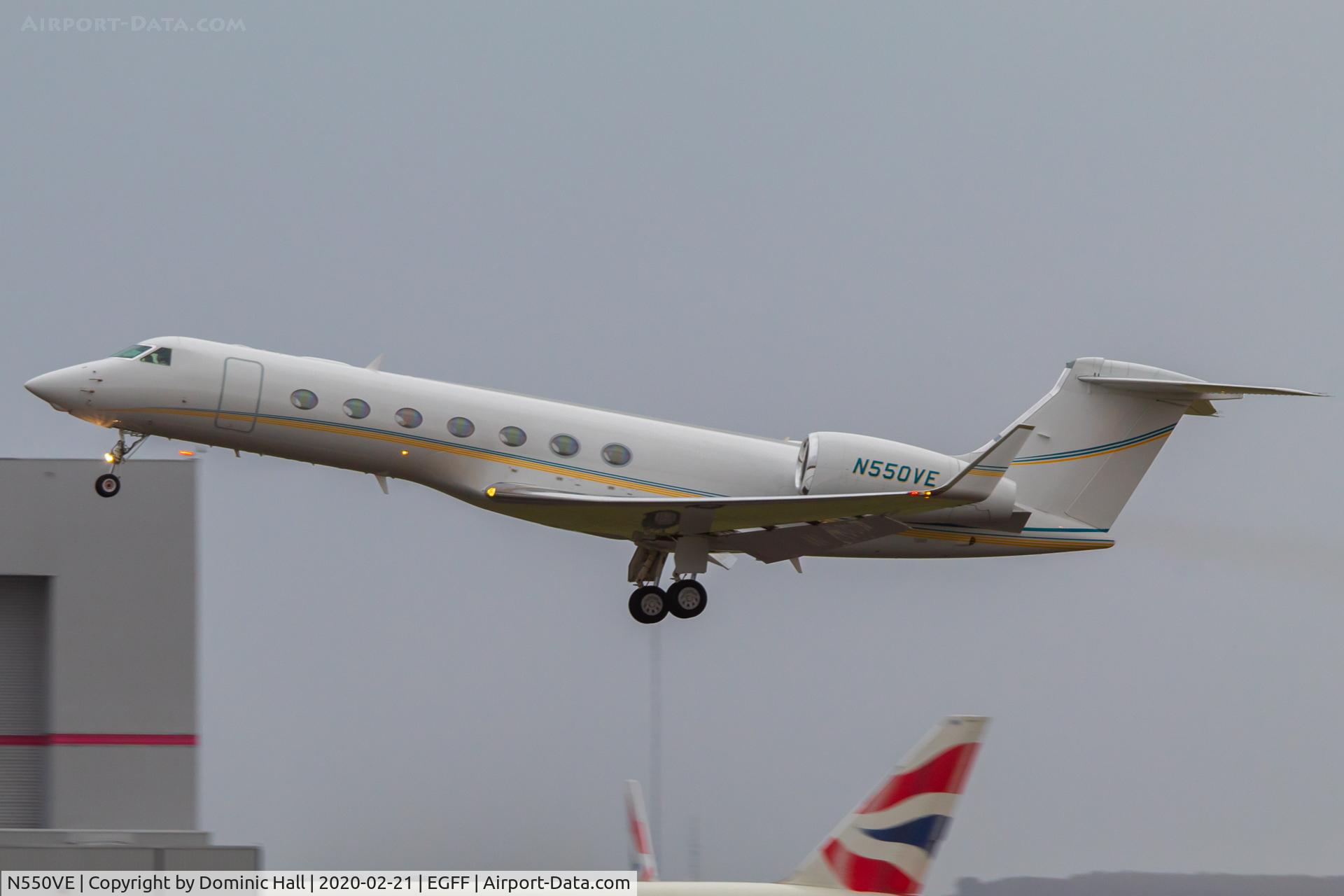 N550VE, Gulfstream Aerospace GV-SP (G550) C/N 5365, CWL 21/02/20