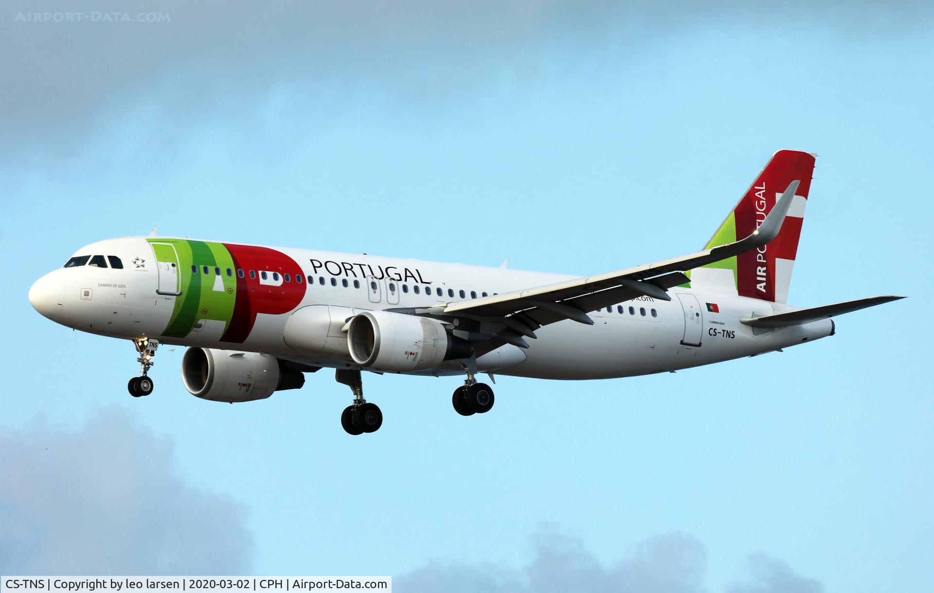 CS-TNS, 2009 Airbus A320-214 C/N 4021, Copenhagen 2.3.2020