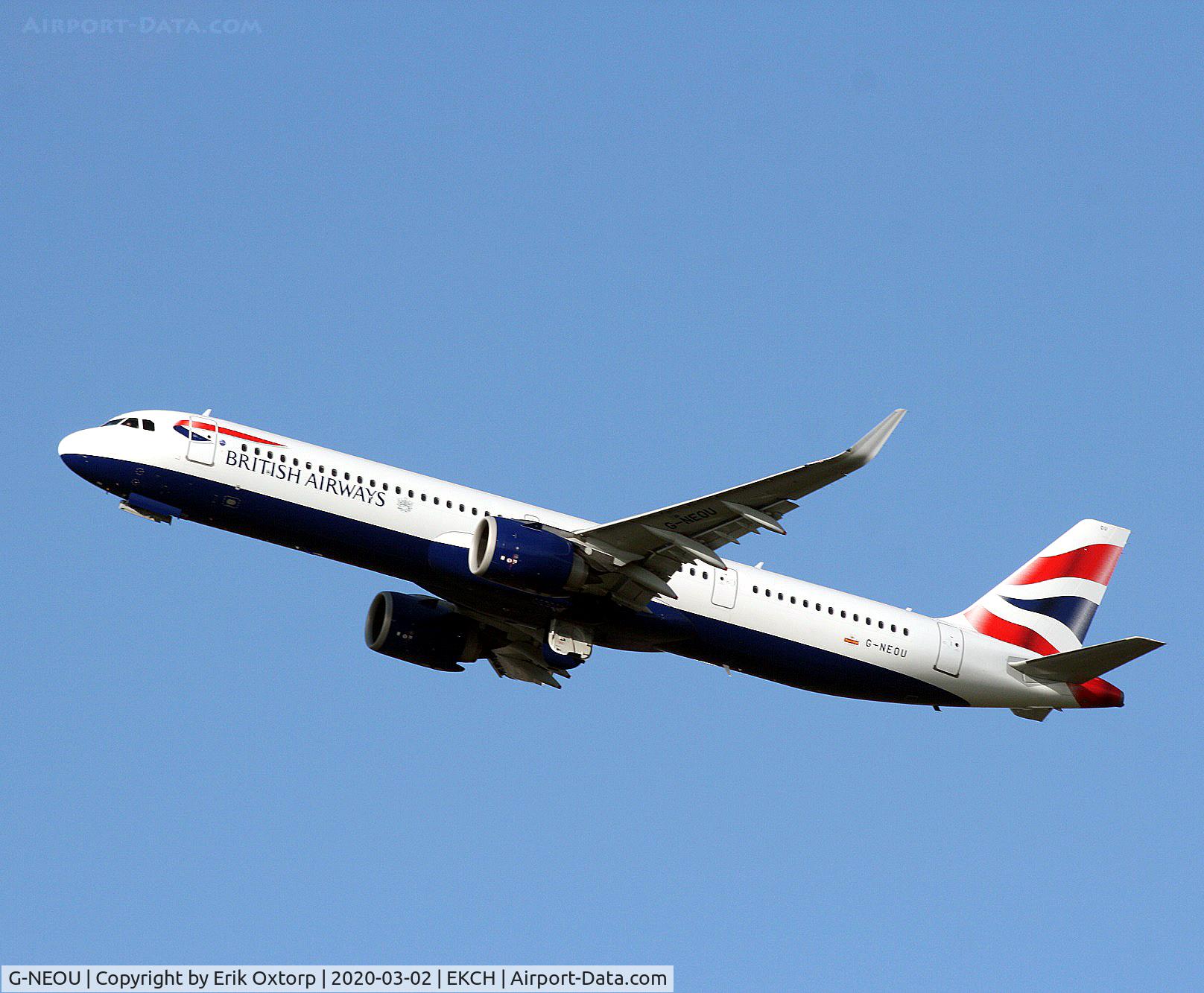 G-NEOU, 2019 Airbus A321-251NX C/N 8808, G-NEOU aking off rw 22R