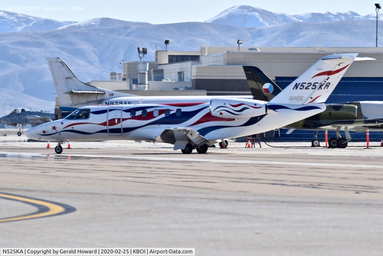 N525KA, 1993 Cessna 525 C/N 525-0019, Taxiing on south GA ramp.