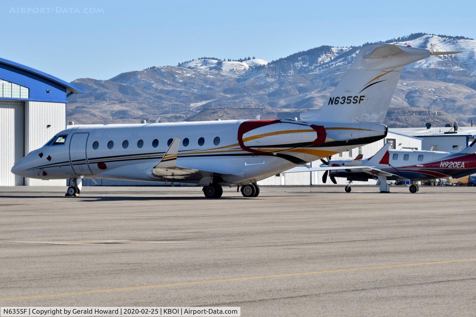 N635SF, 2017 Israel Aircraft Industries Gulfstream G280 C/N 2132, Parked on north GA ramp.