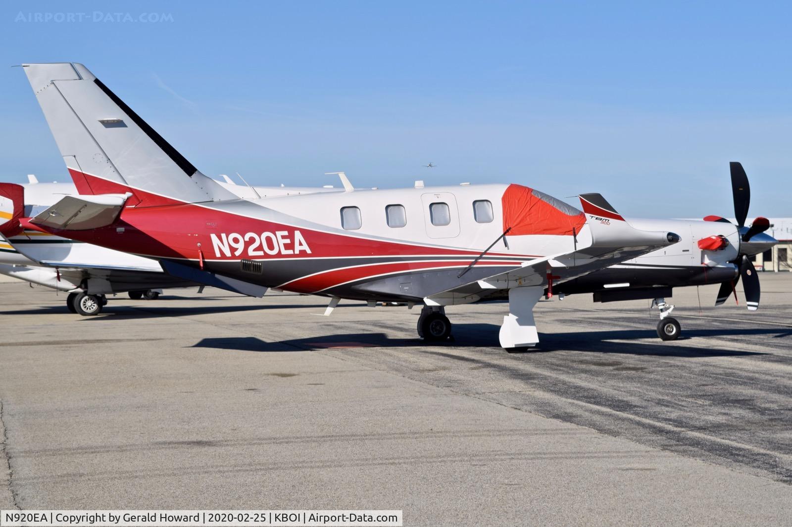 N920EA, 2014 Socata TBM-900 C/N 1020, Parked on north GA ramp.