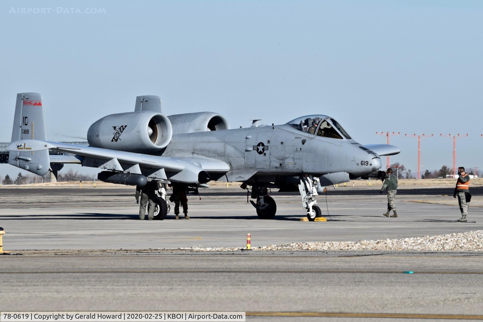 78-0619, 1978 Fairchild Republic A-10C Thunderbolt II C/N A10-0239, At west de arm pad.