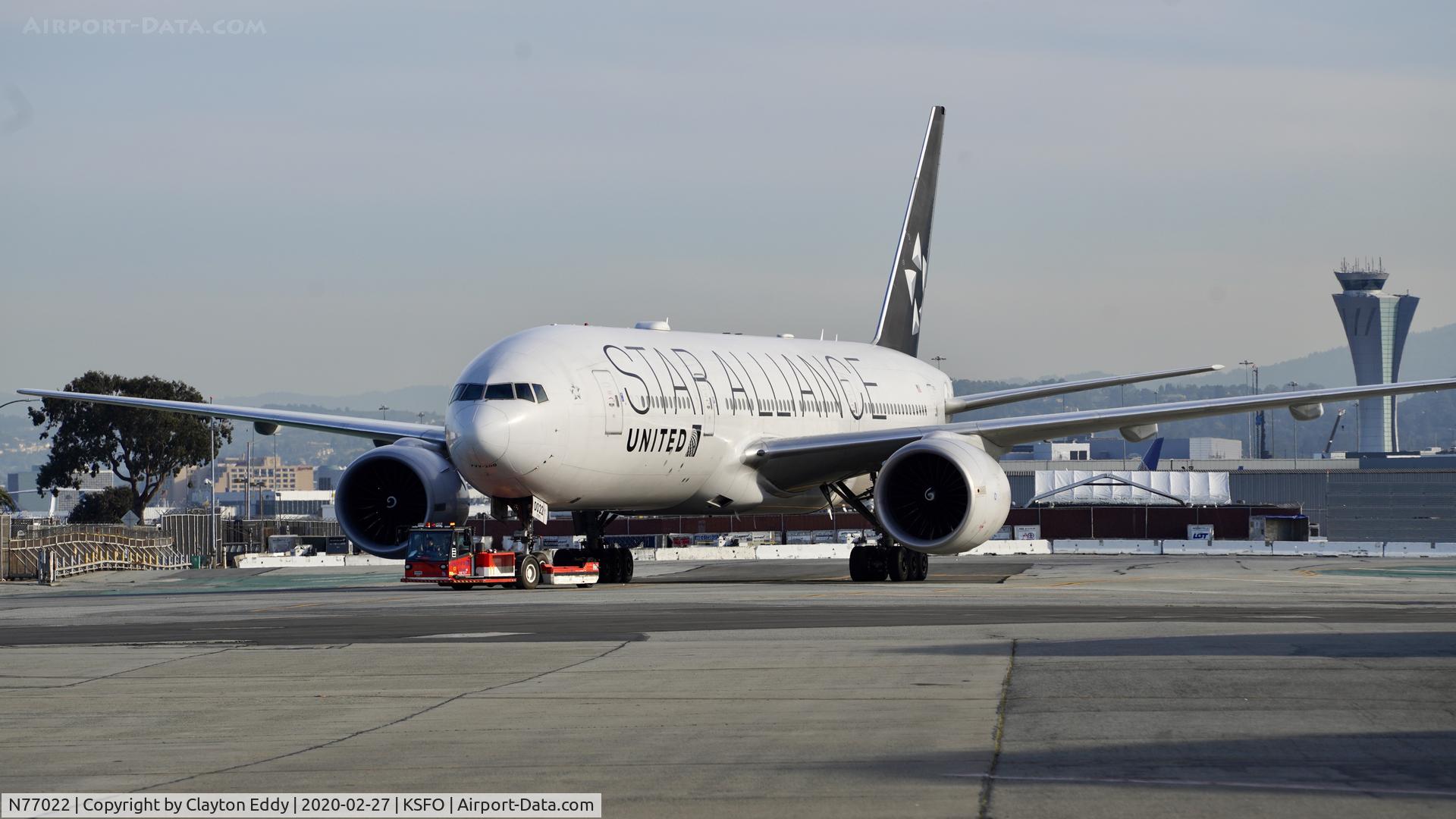 N77022, 2010 Boeing 777-224 C/N 39777, SFO 2020.