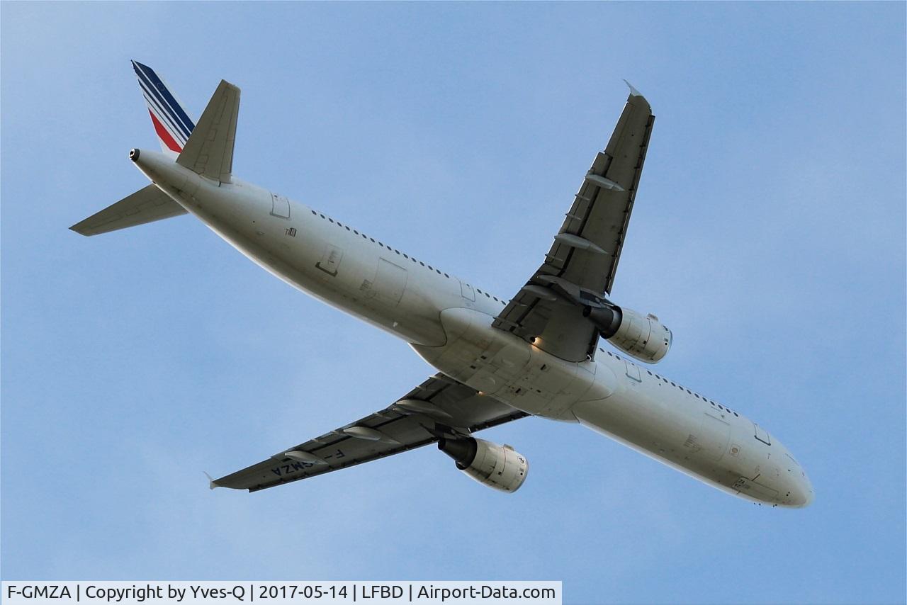 F-GMZA, 1994 Airbus A321-111 C/N 498, Airbus A321-111, Climbing from rwy 05, Bordeaux-Mérignac airport (LFBD-BOD)