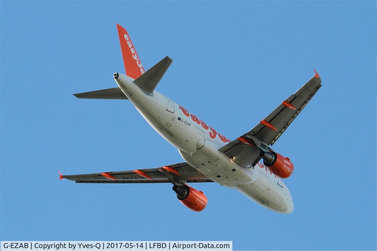 G-EZAB, 2006 Airbus A319-111 C/N 2681, Airbus A319-111, Climbing from rwy 05, Bordeaux-Mérignac airport (LFBD-BOD)