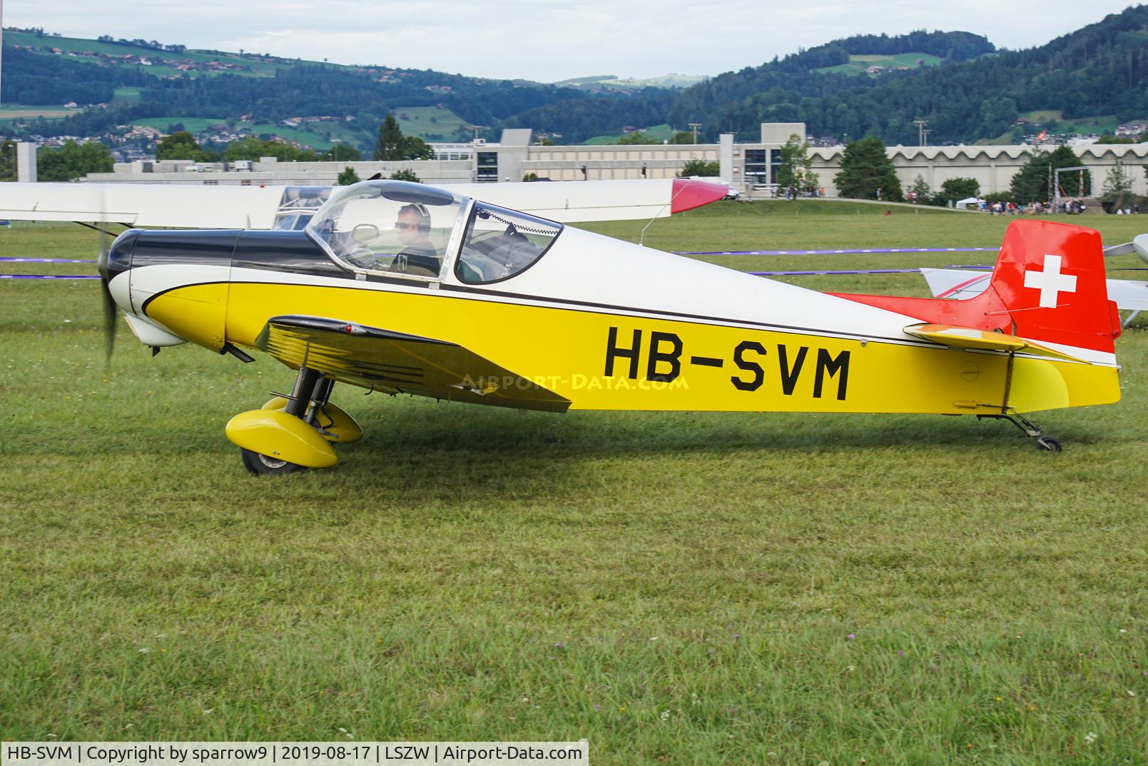 HB-SVM, 1962 Uetz Jodel U2V C/N 22, Thun airfield