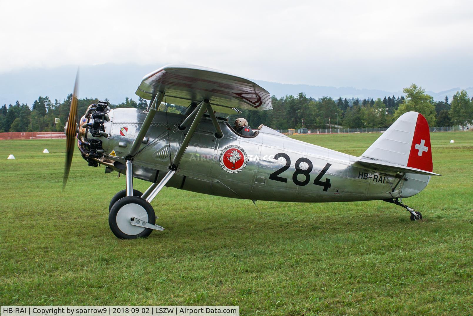 HB-RAI, 1931 Dewoitine D.26 C/N 276, On Thun airfield, where it was built 87 years before.