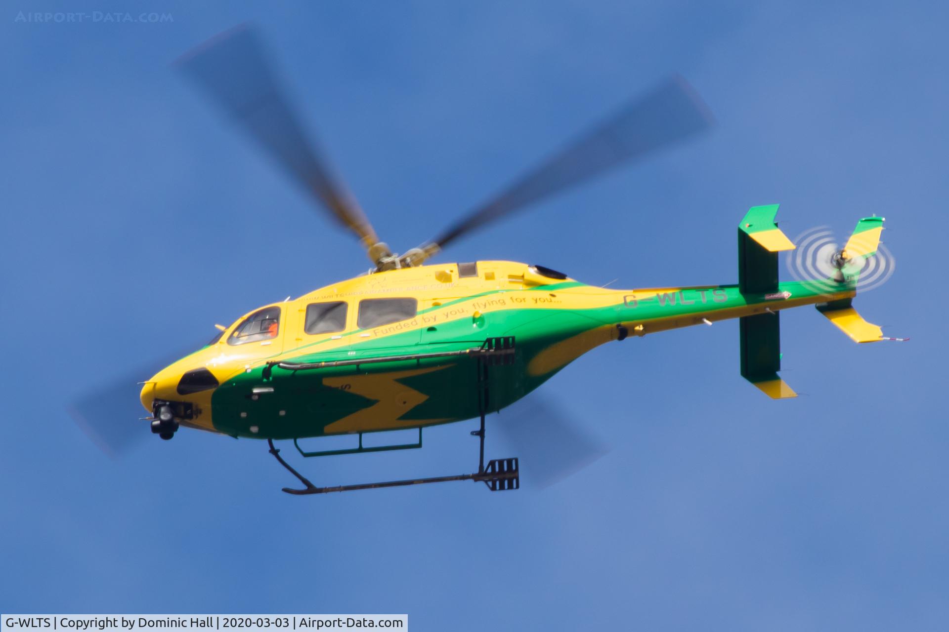 G-WLTS, 2014 Bell 429 GlobalRanger C/N 57191, Descending over central Bristol into the BRI