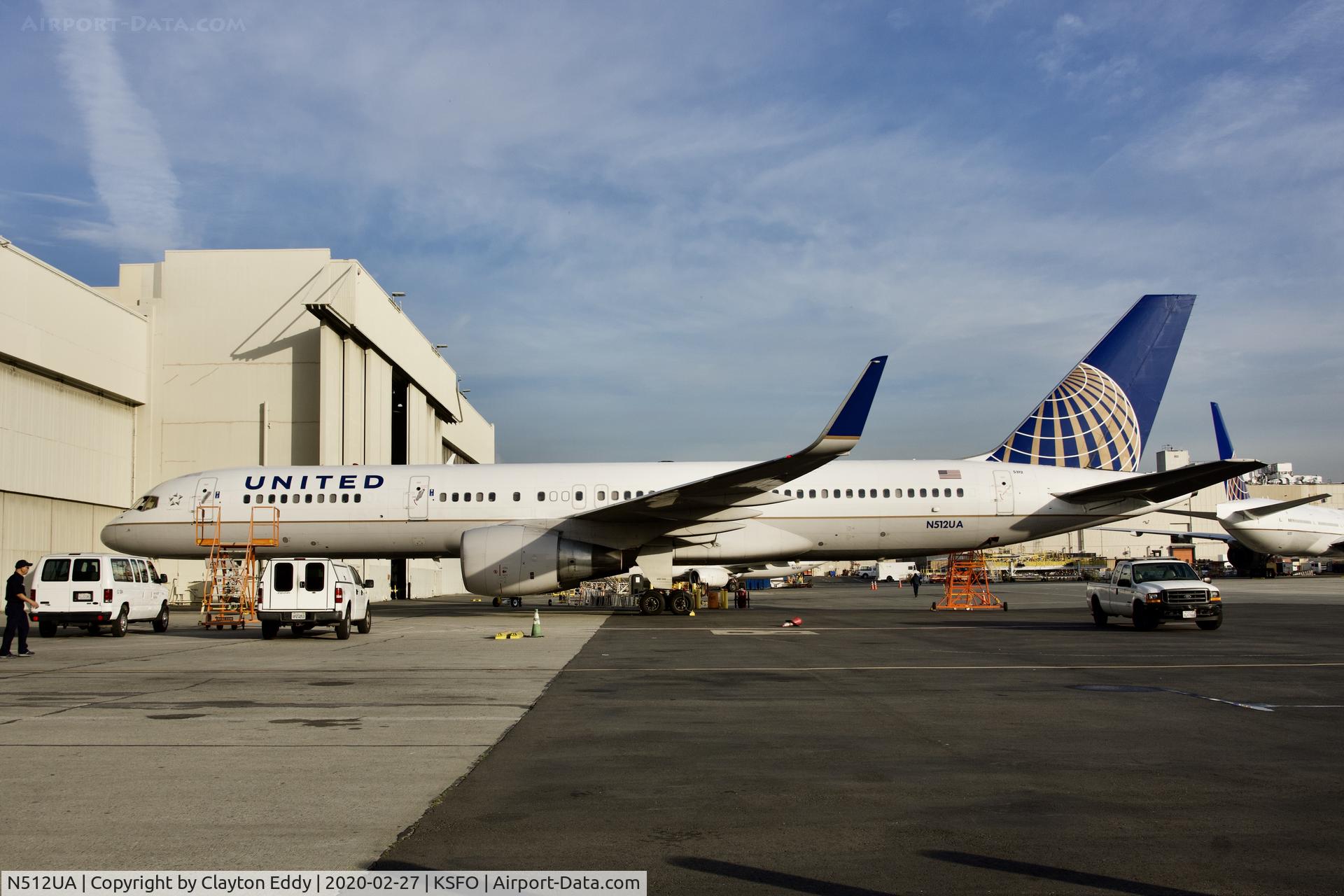 N512UA, 1990 Boeing 757-222 C/N 24809, SFO 2020.