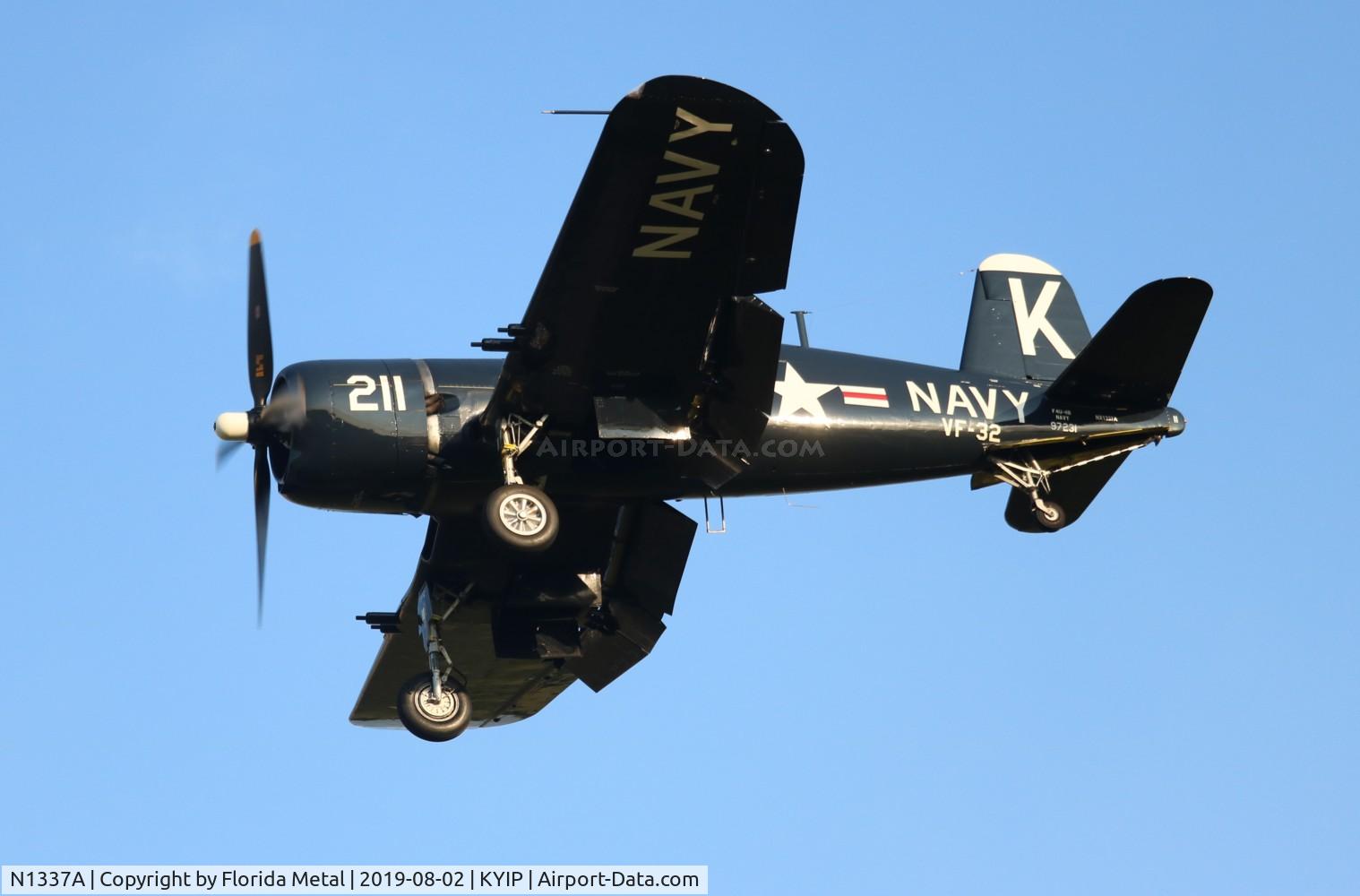 N1337A, 1952 Vought F4U-7 Corsair C/N 977, AU-1 Corsair