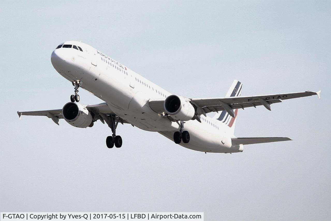 F-GTAO, 2007 Airbus A321-211 C/N 3098, Airbus A321-211, Take off rwy 23, Bordeaux-Mérignac airport (LFBD-BOD)
