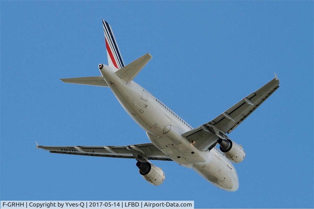 F-GRHH, 1999 Airbus A319-111 C/N 1151, Airbus A319-111, Climbing from rwy 05, Bordeaux-Mérignac airport (LFBD-BOD)