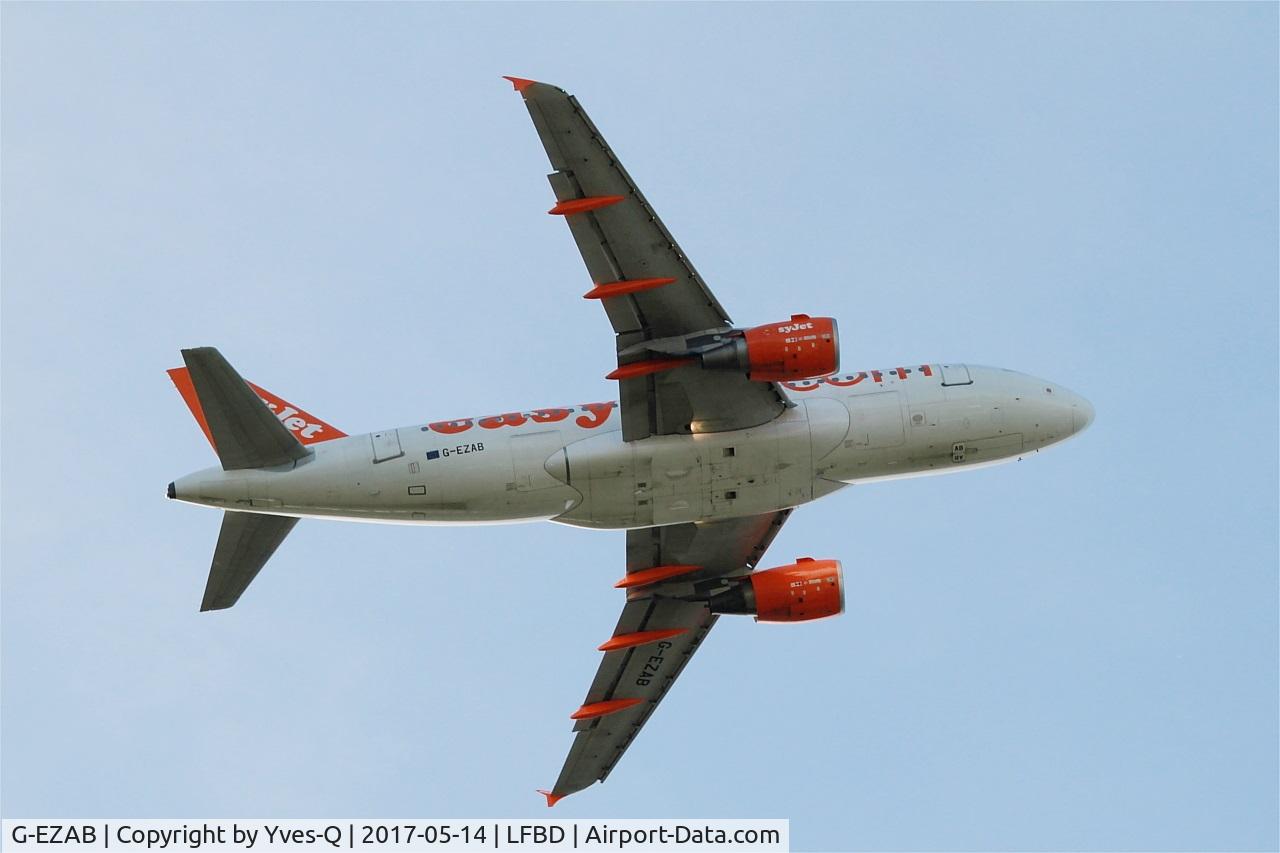 G-EZAB, 2006 Airbus A319-111 C/N 2681, Airbus A319-111, Climbing from rwy 05, Bordeaux-Mérignac airport (LFBD-BOD)