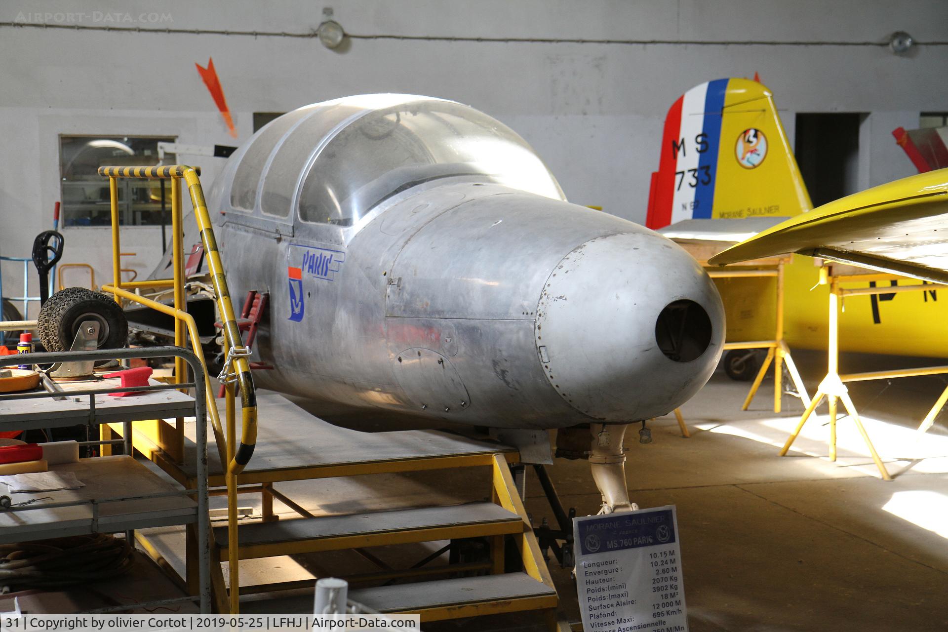 31, Morane-Saulnier MS.760 Paris C/N 31, on display at the Corbas museum