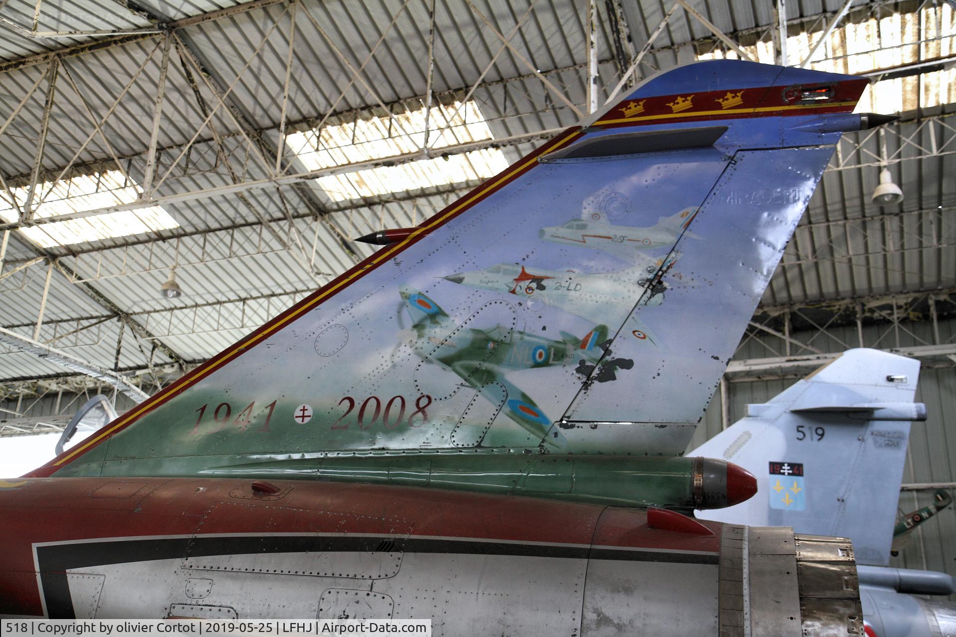 518, Dassault Mirage F.1B C/N 518, preserved at Corbas