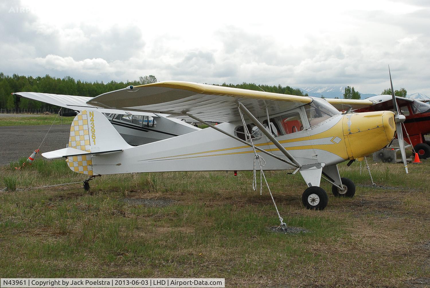 N43961, 1946 Taylorcraft BC12-D C/N 7620, At Lake Hood airport
