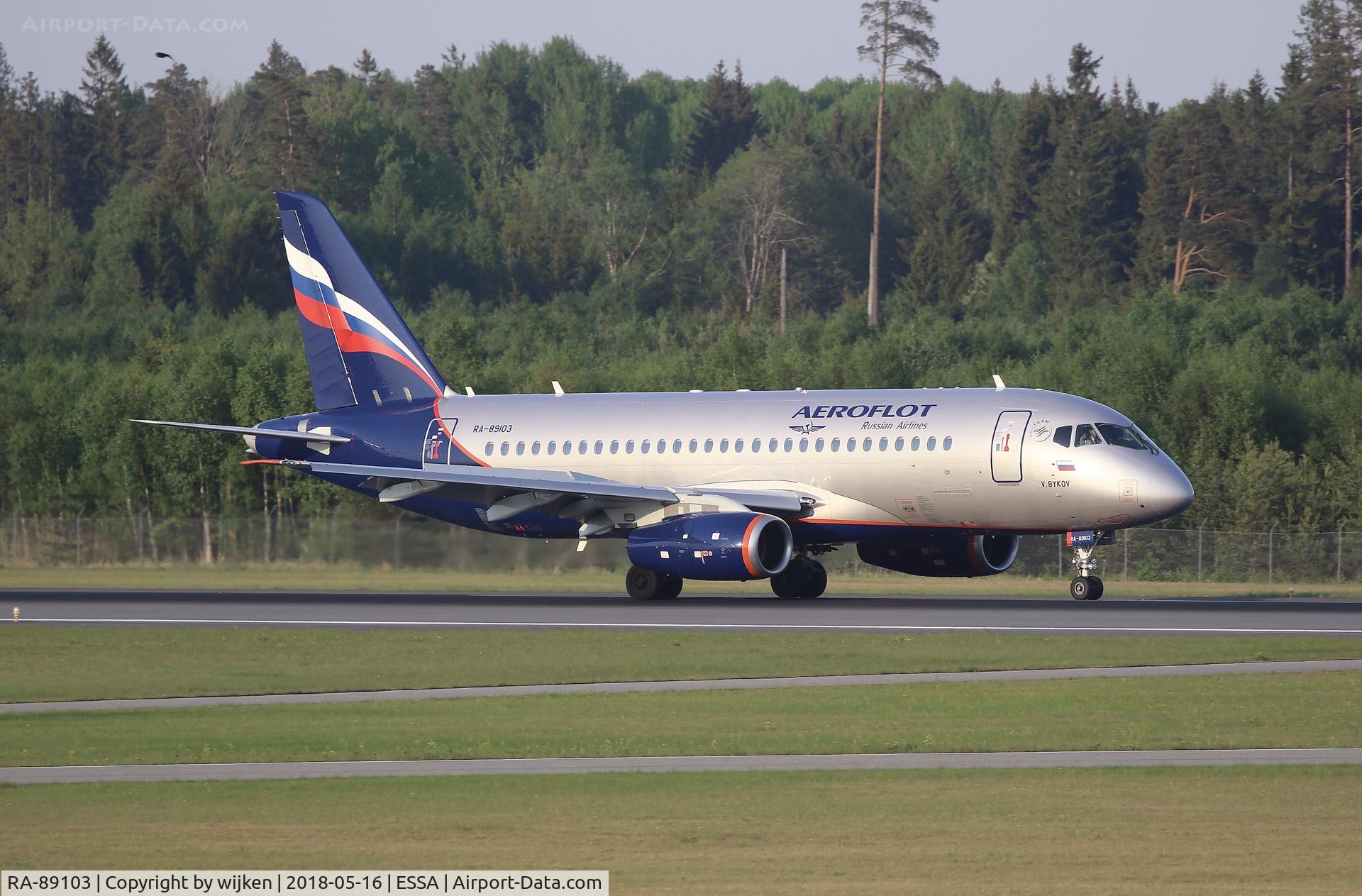 RA-89103, 2017 Sukhoi Superjet 100-95B C/N 95142, RWY 19L