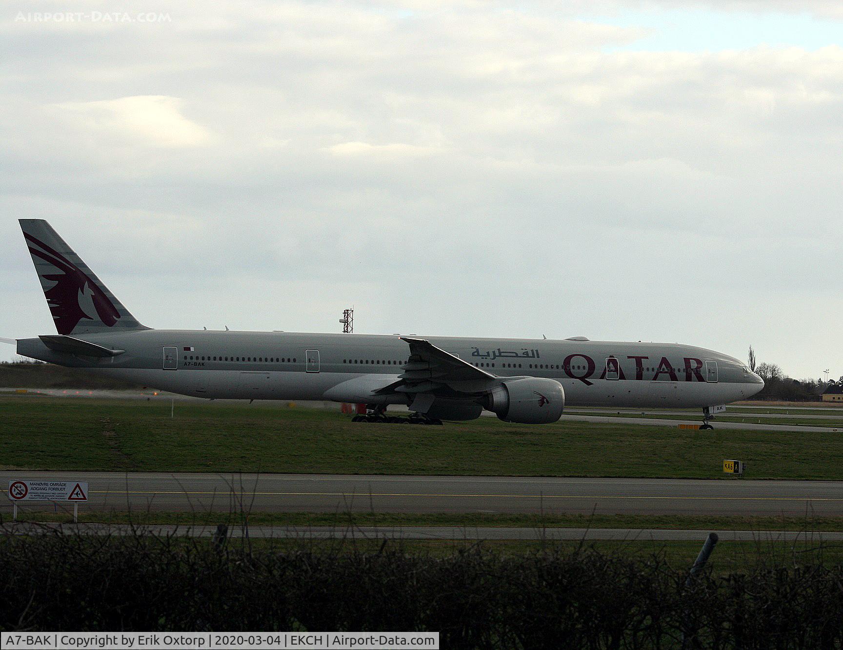 A7-BAK, 2010 Boeing 777-3DZ/ER C/N 36097, A7-BAK taking off rw 22R