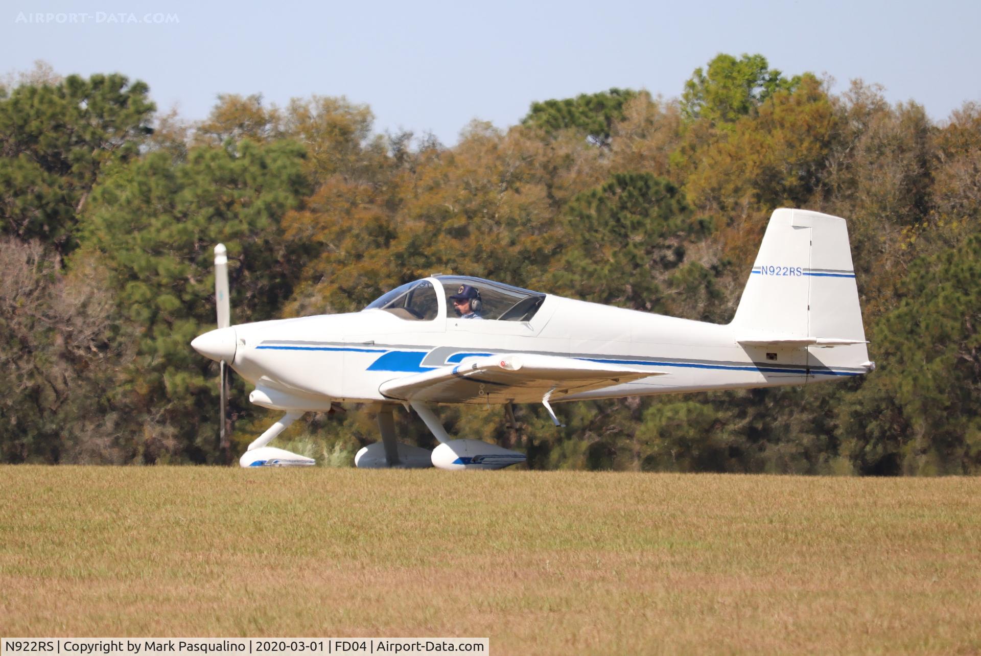 N922RS, Vans RV-7A C/N 70763, Vans RV-7A
