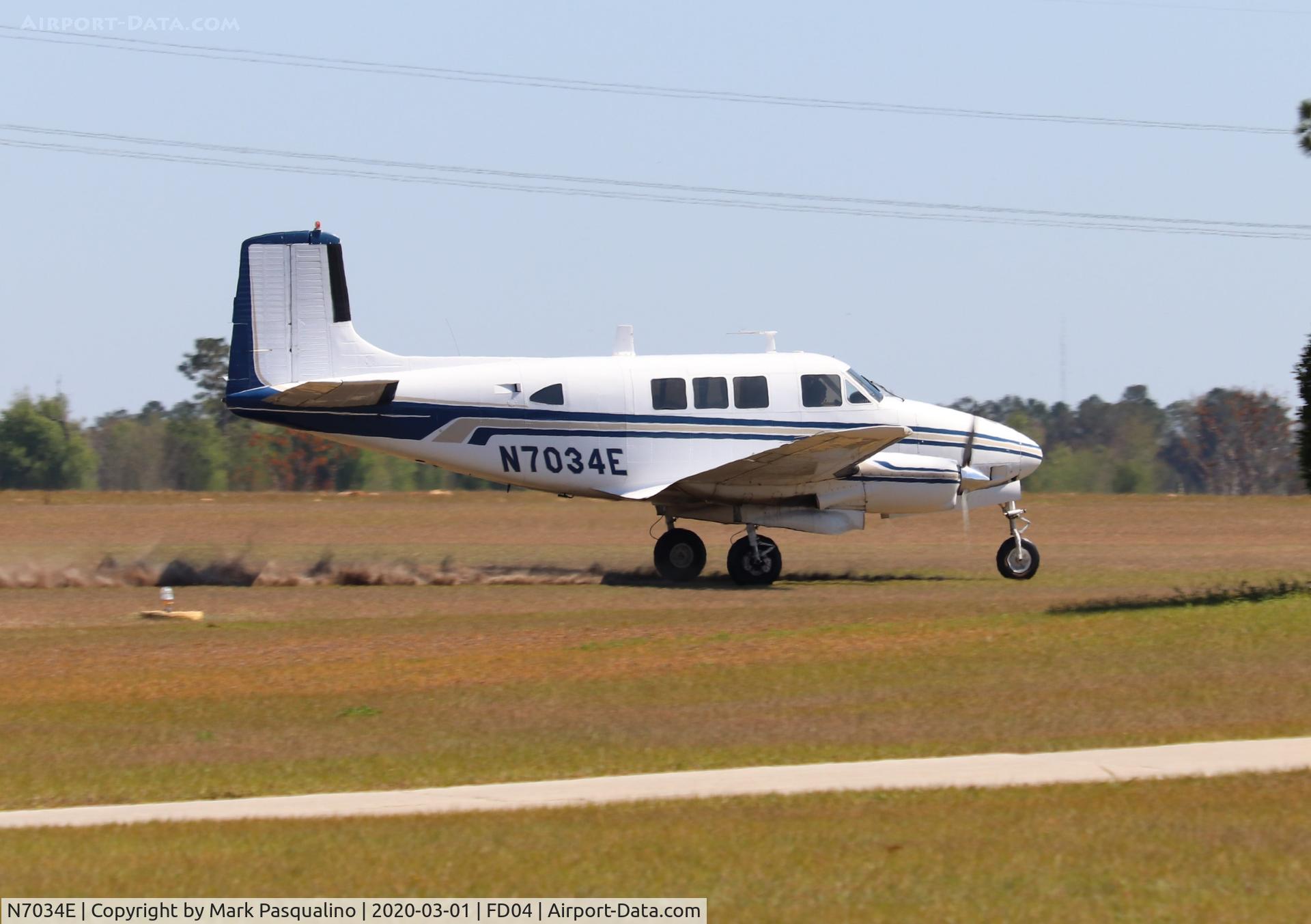 N7034E, 1962 Beech 65 (LF-23F) C/N LF-49, Beech 65