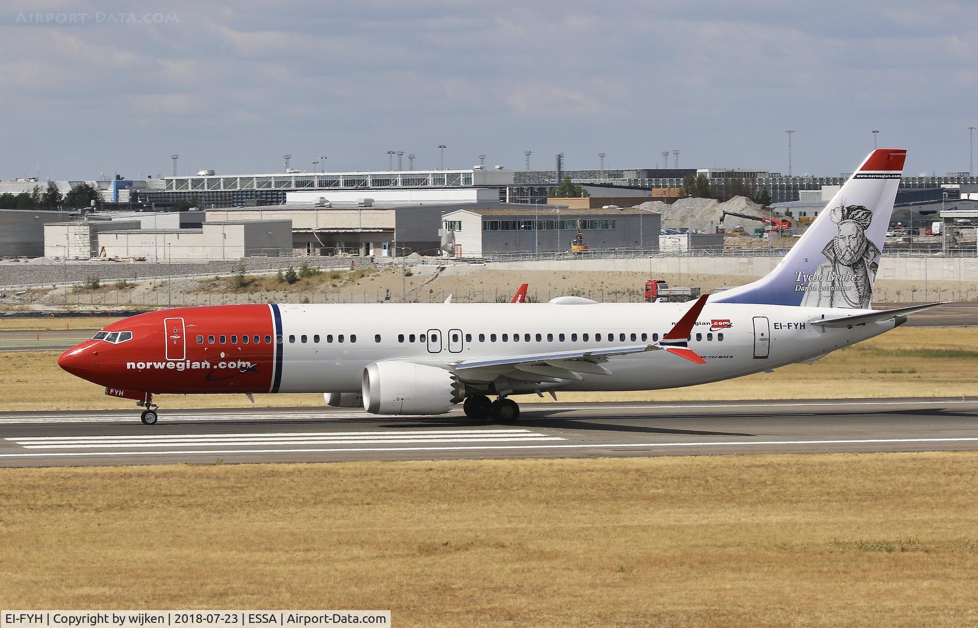 EI-FYH, 2018 Boeing 737-8 MAX C/N 64992, RWY 19L