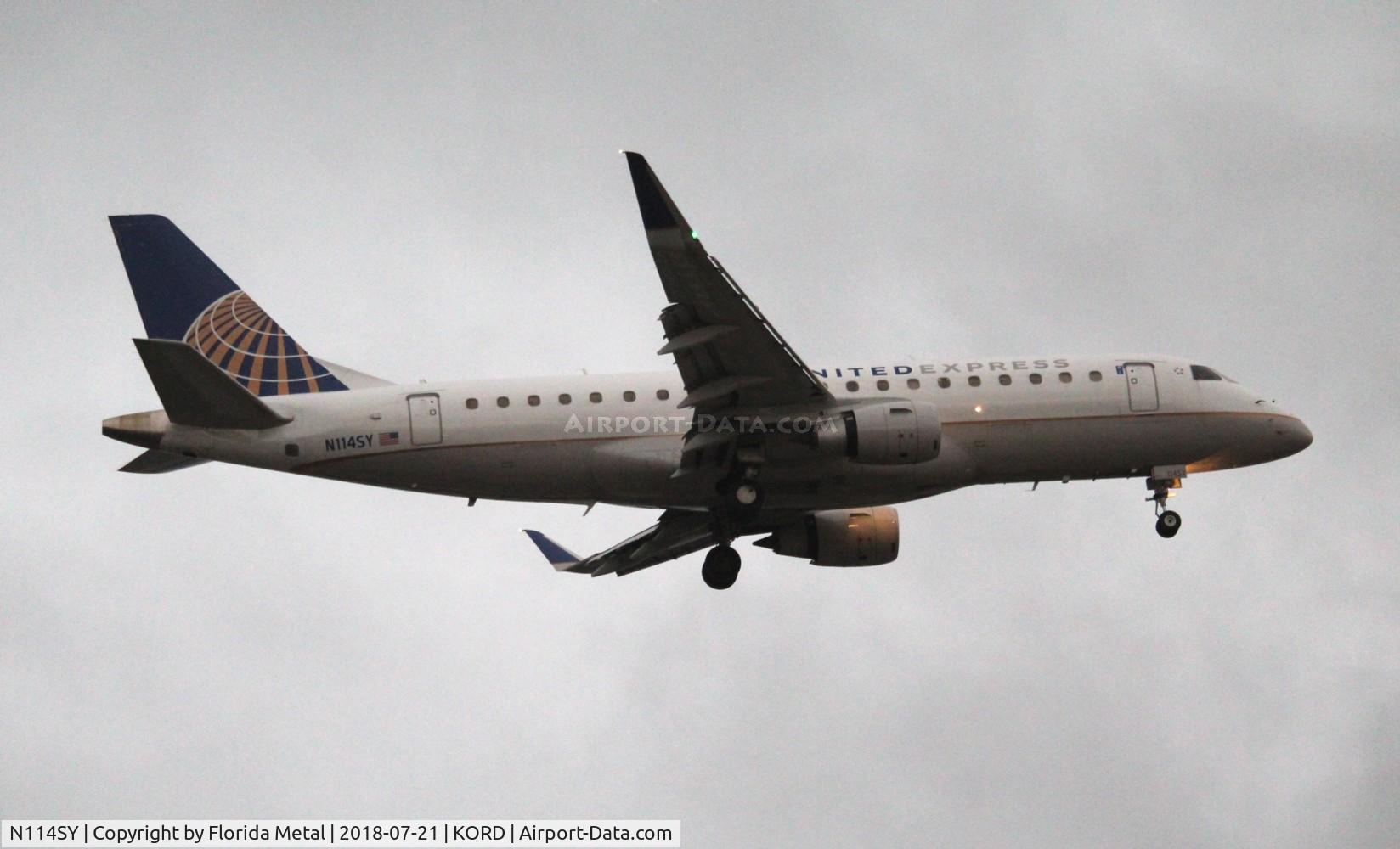 N114SY, 2014 Embraer 175LR (ERJ-170-200LR) C/N 17000410, ORD 2018