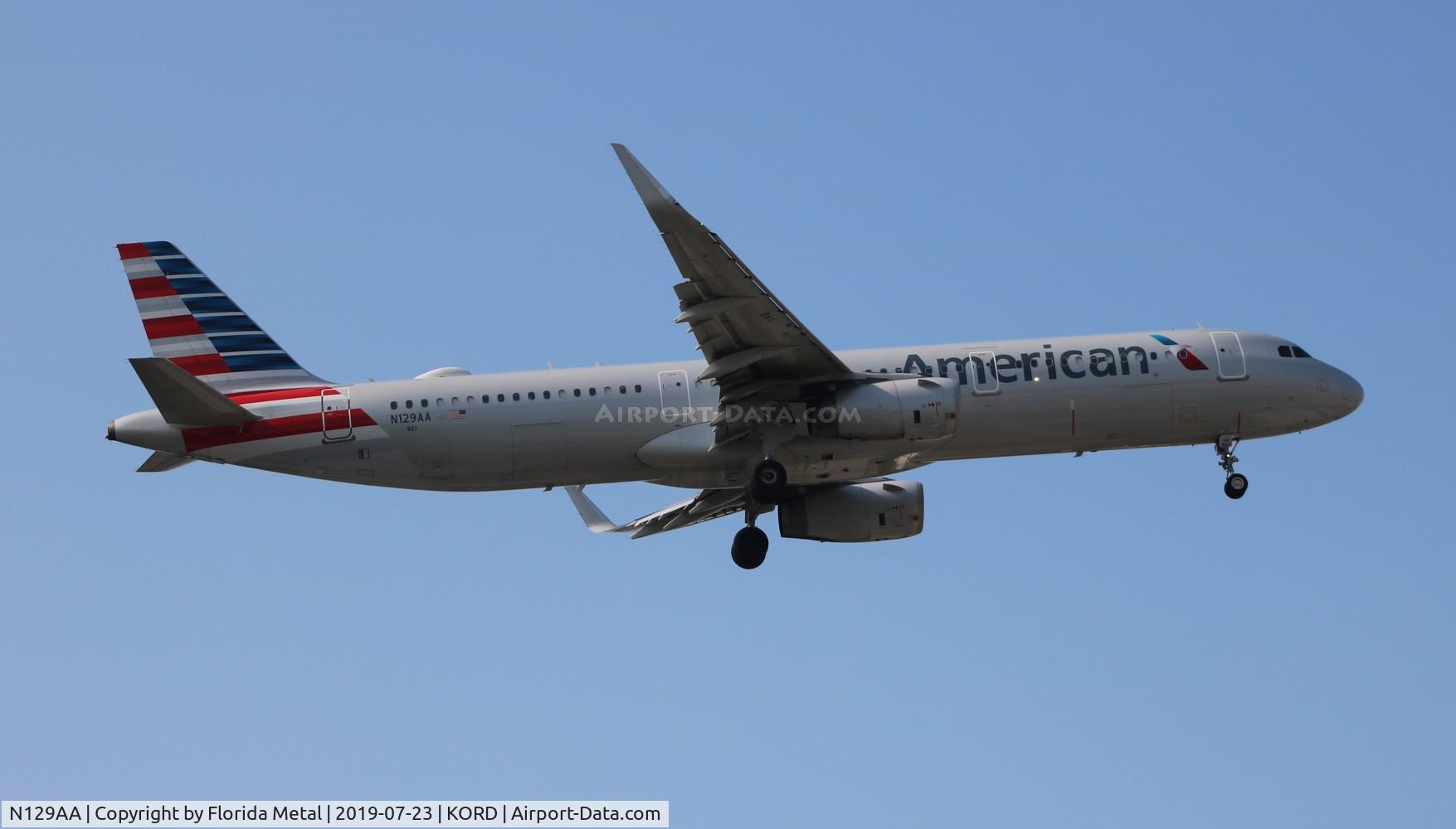 N129AA, 2014 Airbus A321-231 C/N 6401, ORD 2019