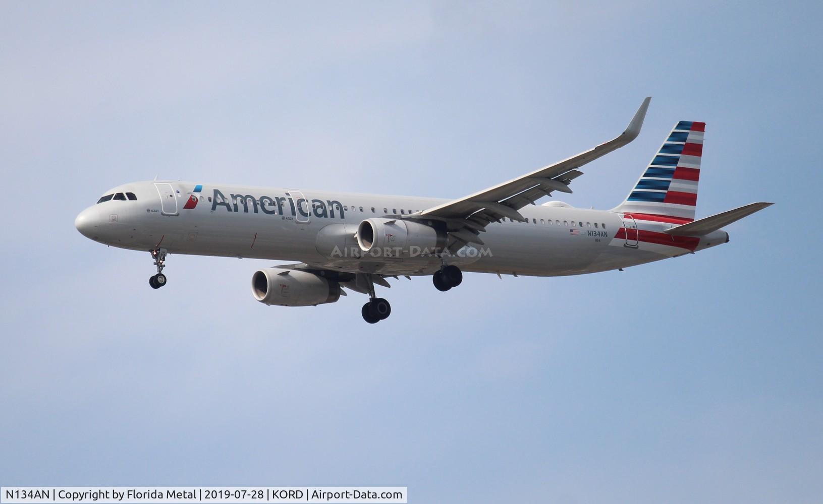 N134AN, 2015 Airbus A321-231 C/N 6495, ORD 2019