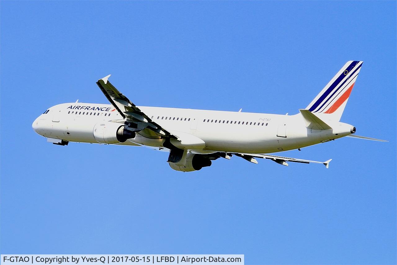F-GTAO, 2007 Airbus A321-211 C/N 3098, Airbus A321-211, Climbing from rwy 23, Bordeaux-Mérignac airport (LFBD-BOD)