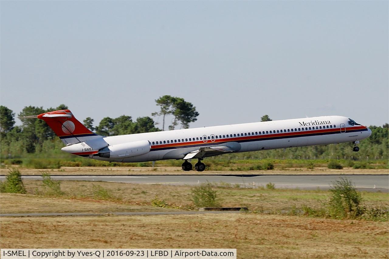 I-SMEL, 1984 McDonnell Douglas MD-82 (DC-9-82) C/N 49247, McDonnell Douglas MD-82, Landing rwy 05, Bordeaux-Mérignac airport (LFBD-BOD)