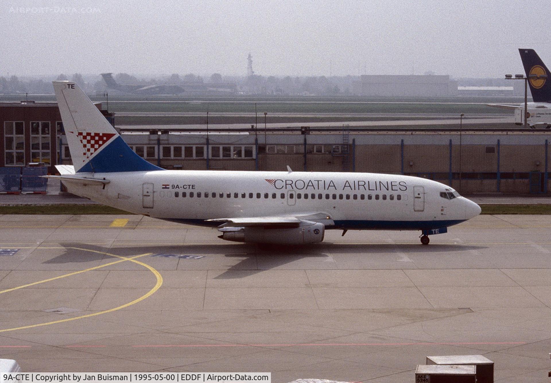 9A-CTE, 1982 Boeing 737-230 C/N 22634, Croatia Airlines