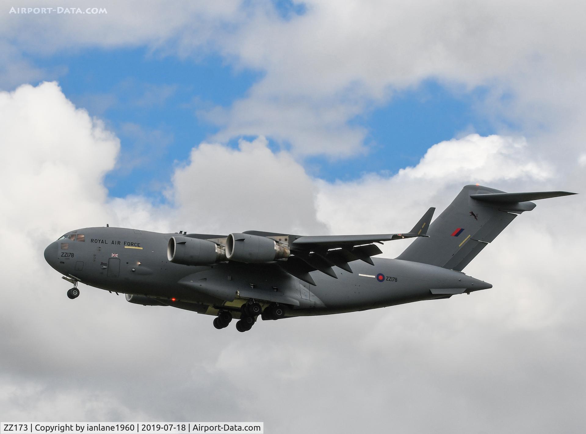 ZZ173, 2001 Boeing C-17A Globemaster III C/N F-080, at RAF Leeming
