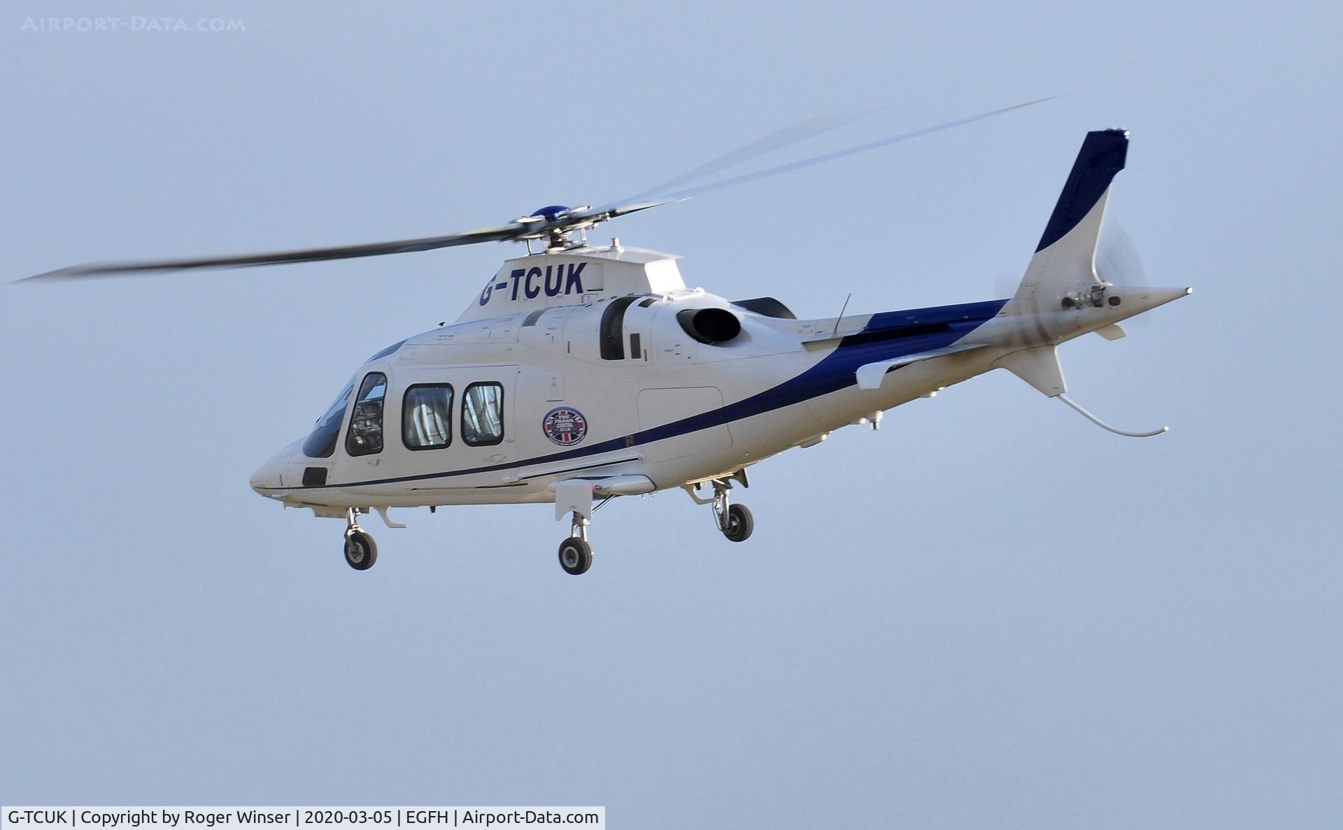 G-TCUK, 2006 Agusta A-109S Grand C/N 22021, Visiting helicopter departing.